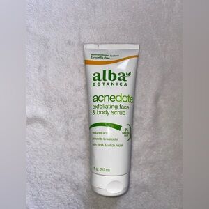 Alba Botanica Acnedote Face & Body Scrub - Green and White
